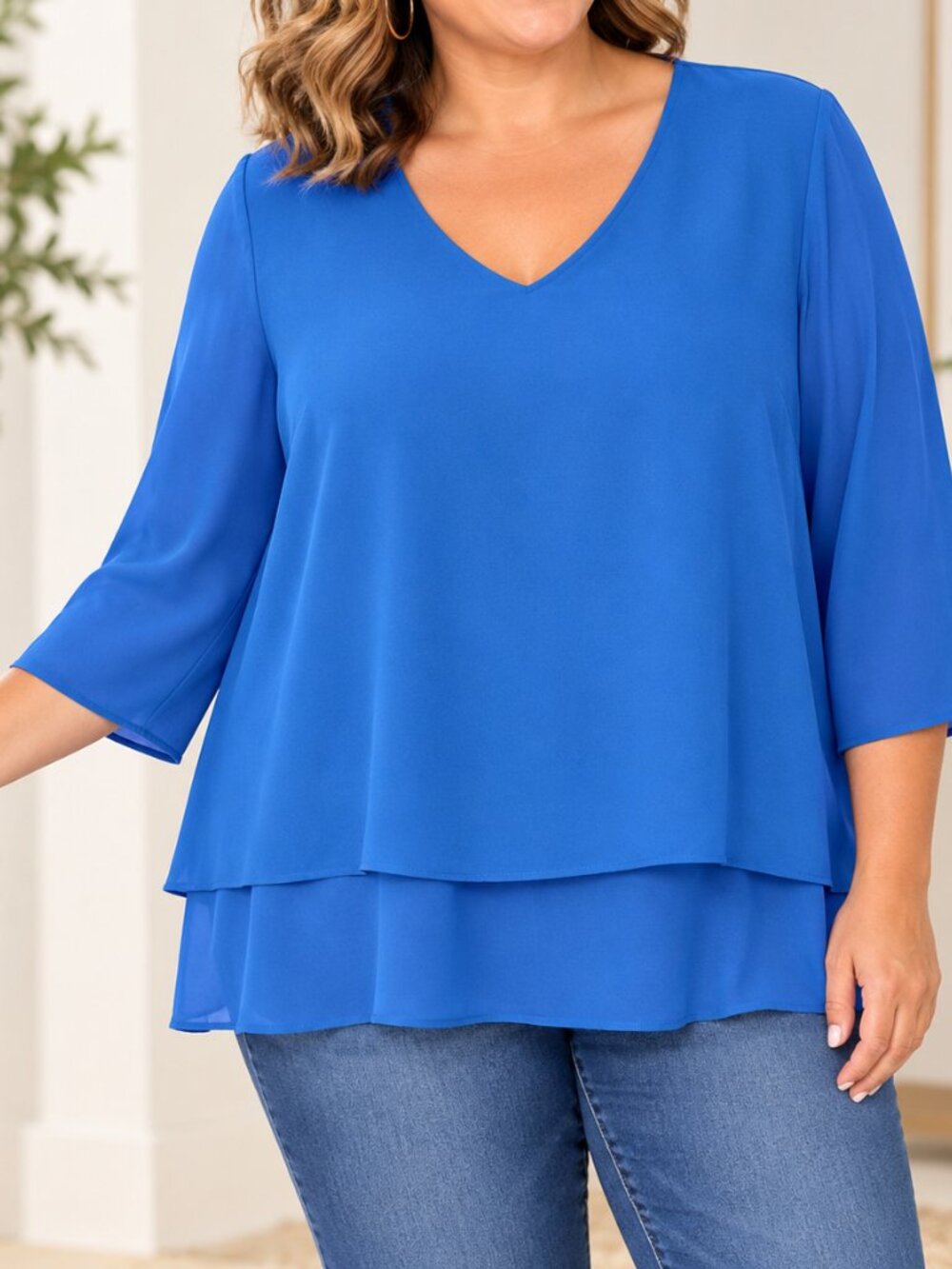 Michael Kors layered blouse. 1X